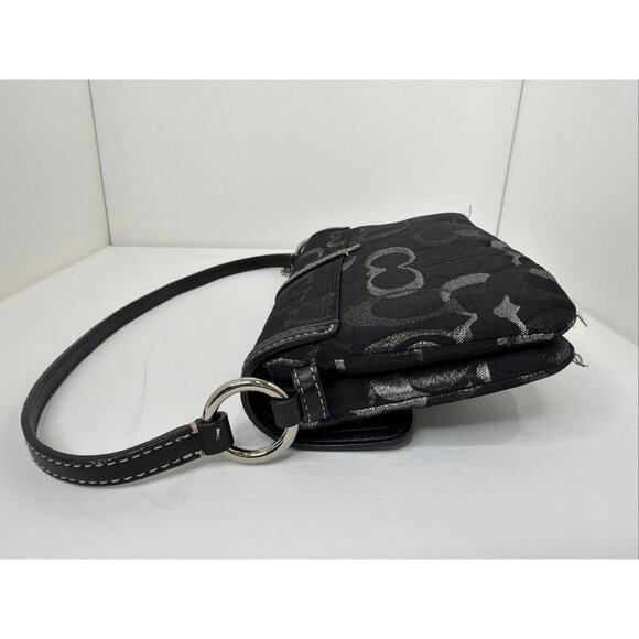 Authentic COACH Signature C Logo Shoulder Bag & Matching Wallet Set – Black Shim - Picture 5 of 16